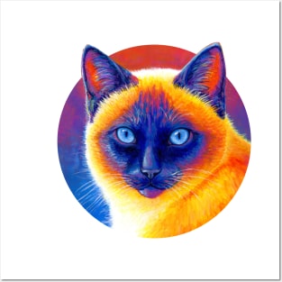 Jewel of the Orient Colorful Siamese Cat Posters and Art